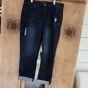 Democracy Dark Indigo Boyfriend Jeans, SIZE 10P